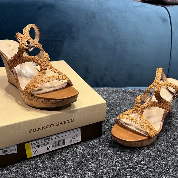 Women Cork Wedge Strappy Sandal